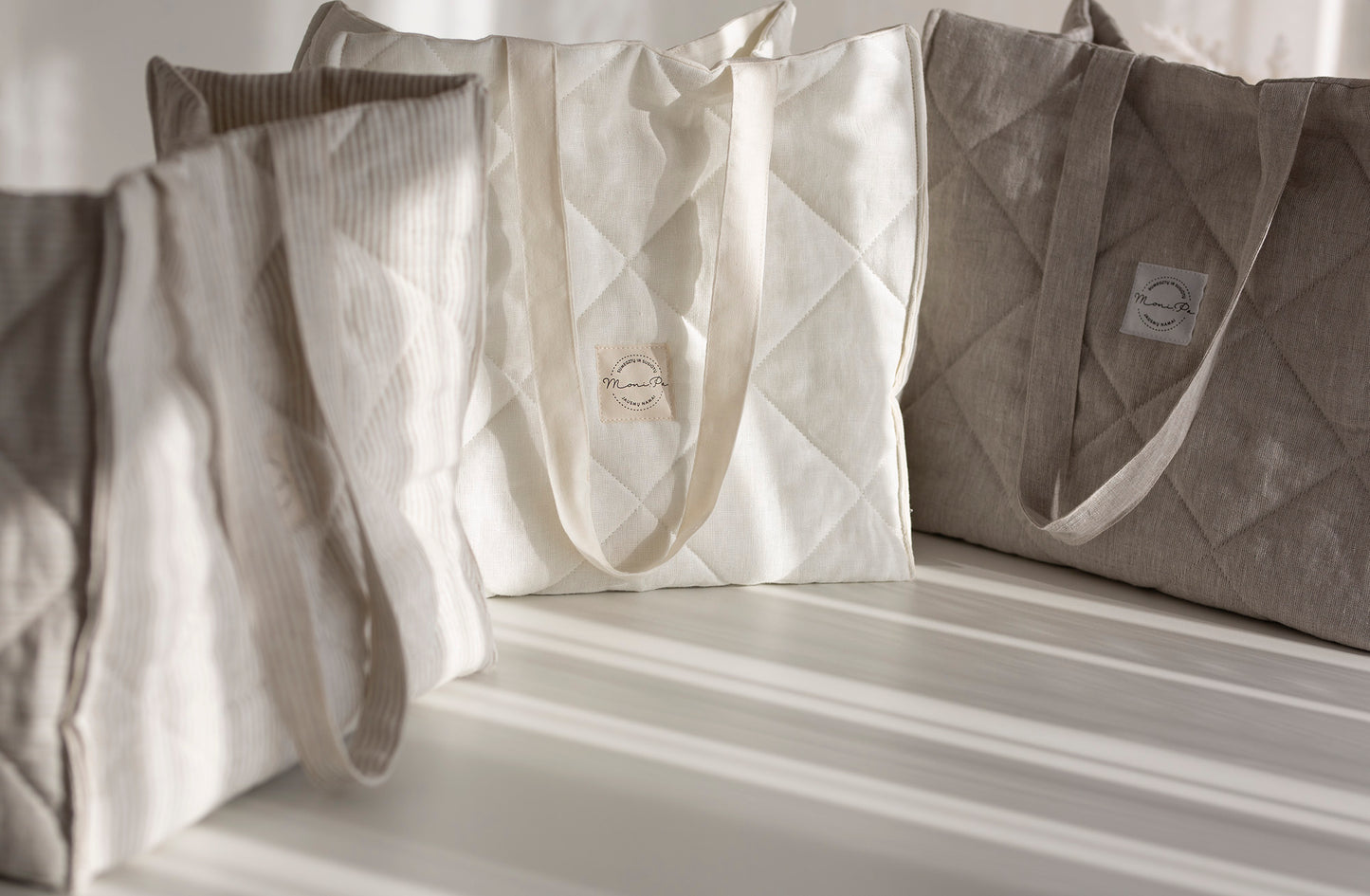 Premium 100% lino rankinė - krepšys moterims