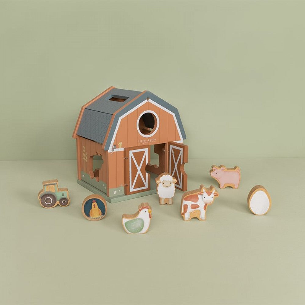 Little Dutch figūrų rūšiuoklė Mažasis Ūkis, nuo 18+ mėn.