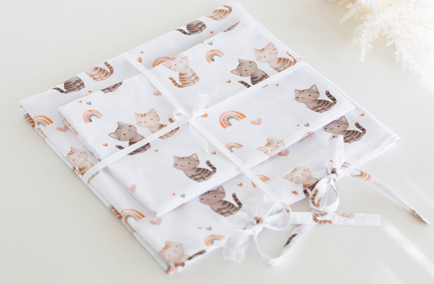 Deluxe medvilninė patalynė „Katinėlių glėbyje“