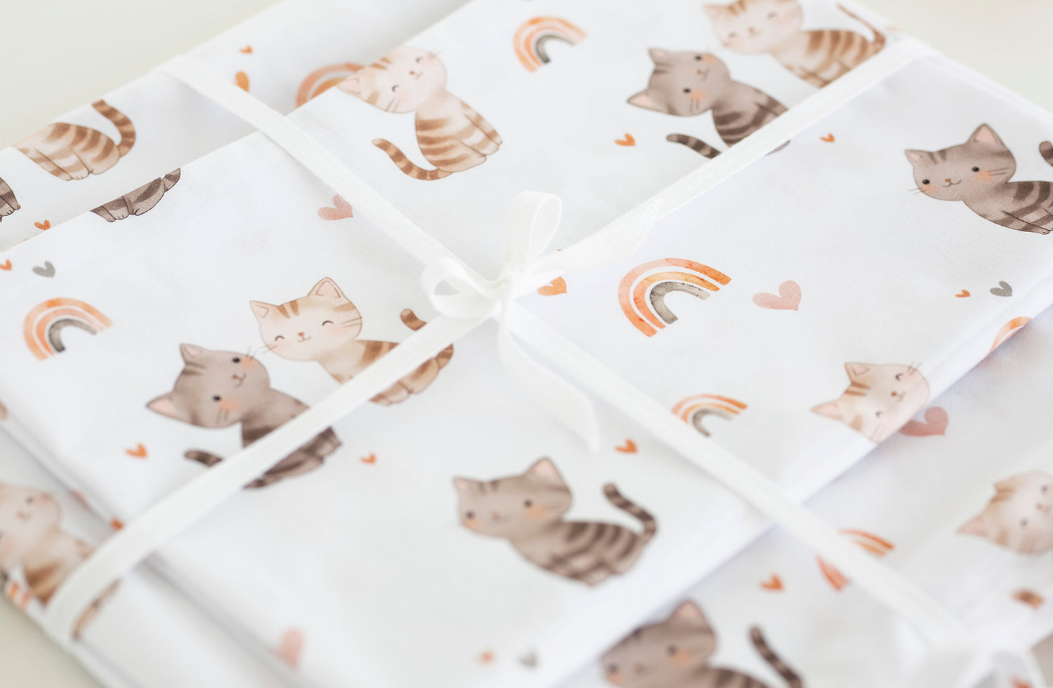 Deluxe medvilninė patalynė „Katinėlių glėbyje“