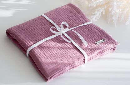 Muslin blanket "Dark Ash Pink"