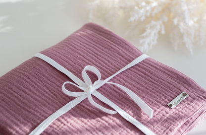 Muslin blanket "Dark Ash Pink"