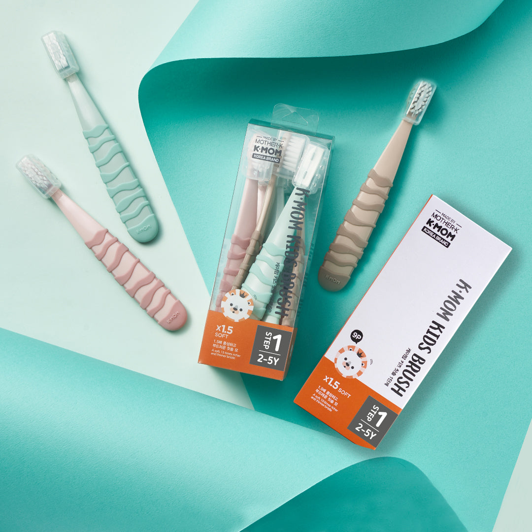 K-MOM Vaikiški dantų šepetėliai I etapo (nuo 2 iki 5 metų)