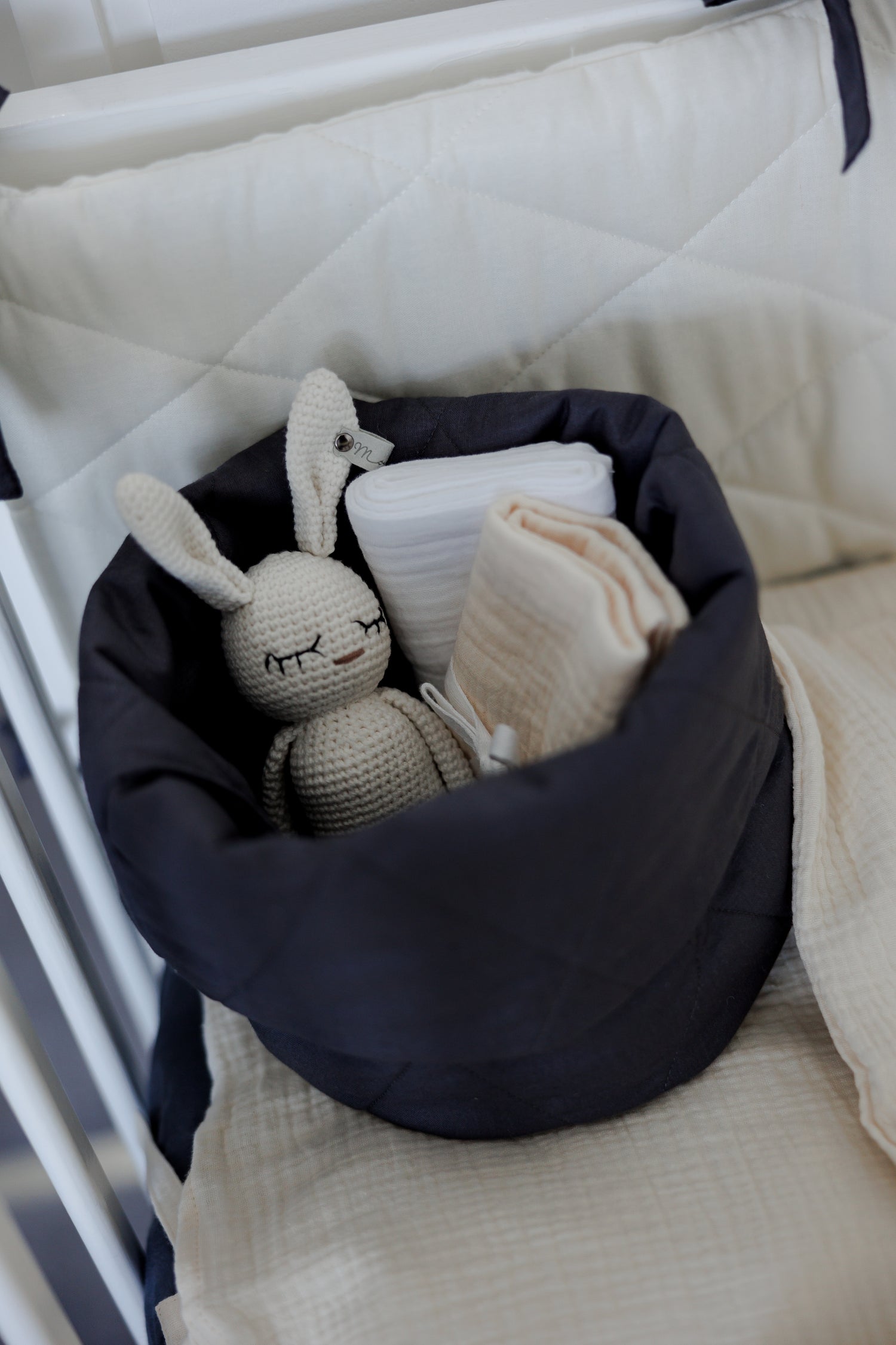 Daiktų laikymo krepšeliai iš medvilnės