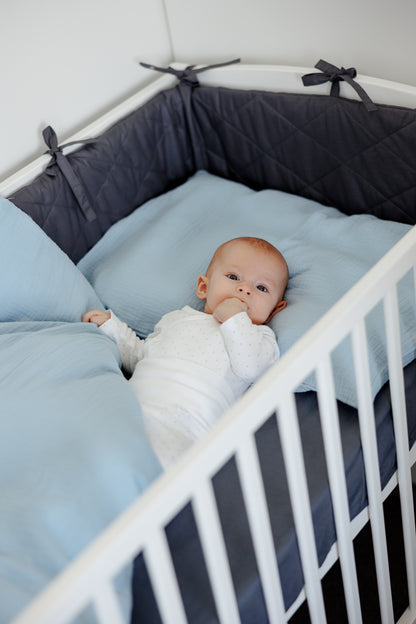 Muslin bedding set "Blue"