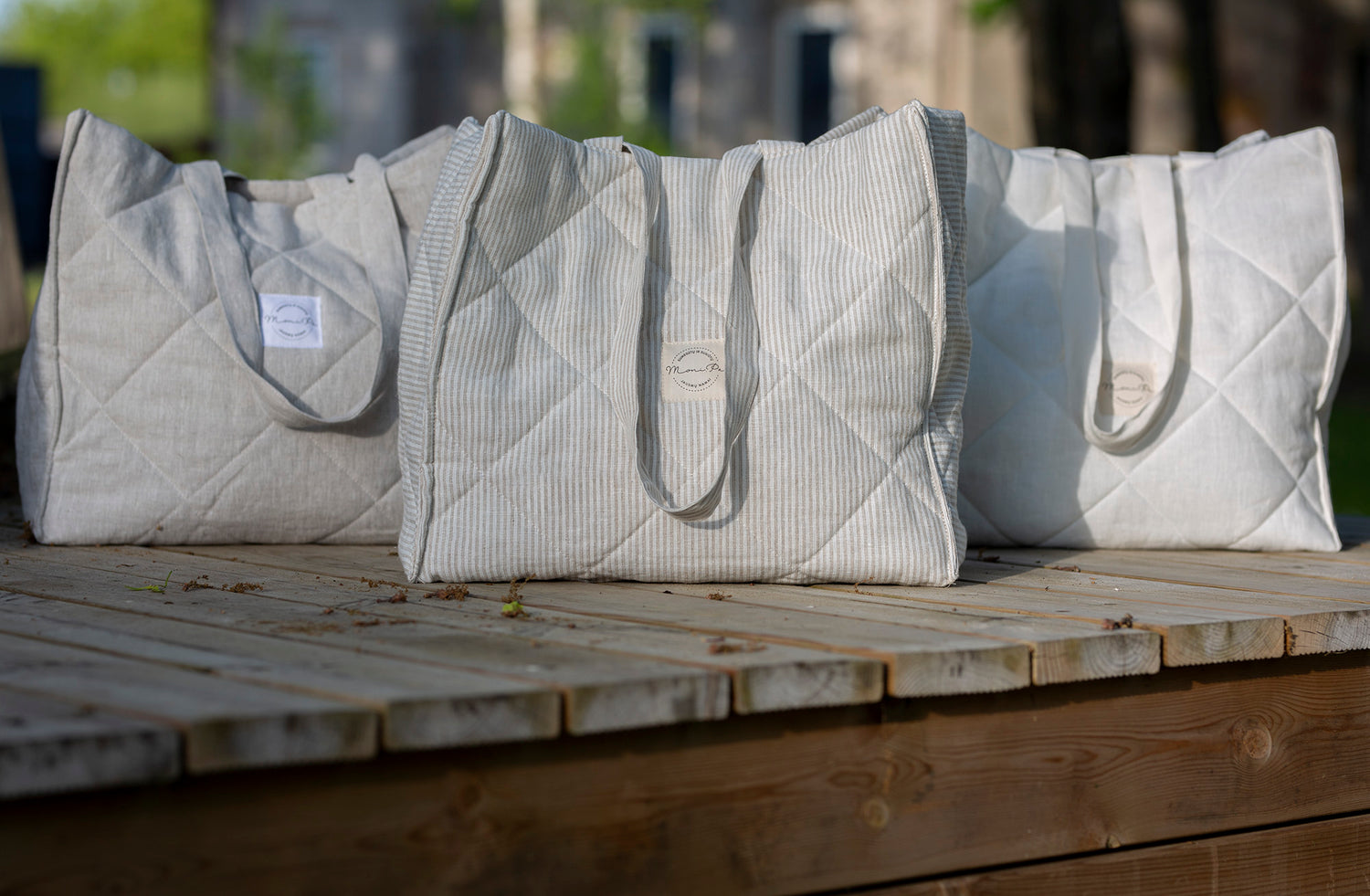 Rankinė - krepšys moterims iš 100% lino "ALBA"