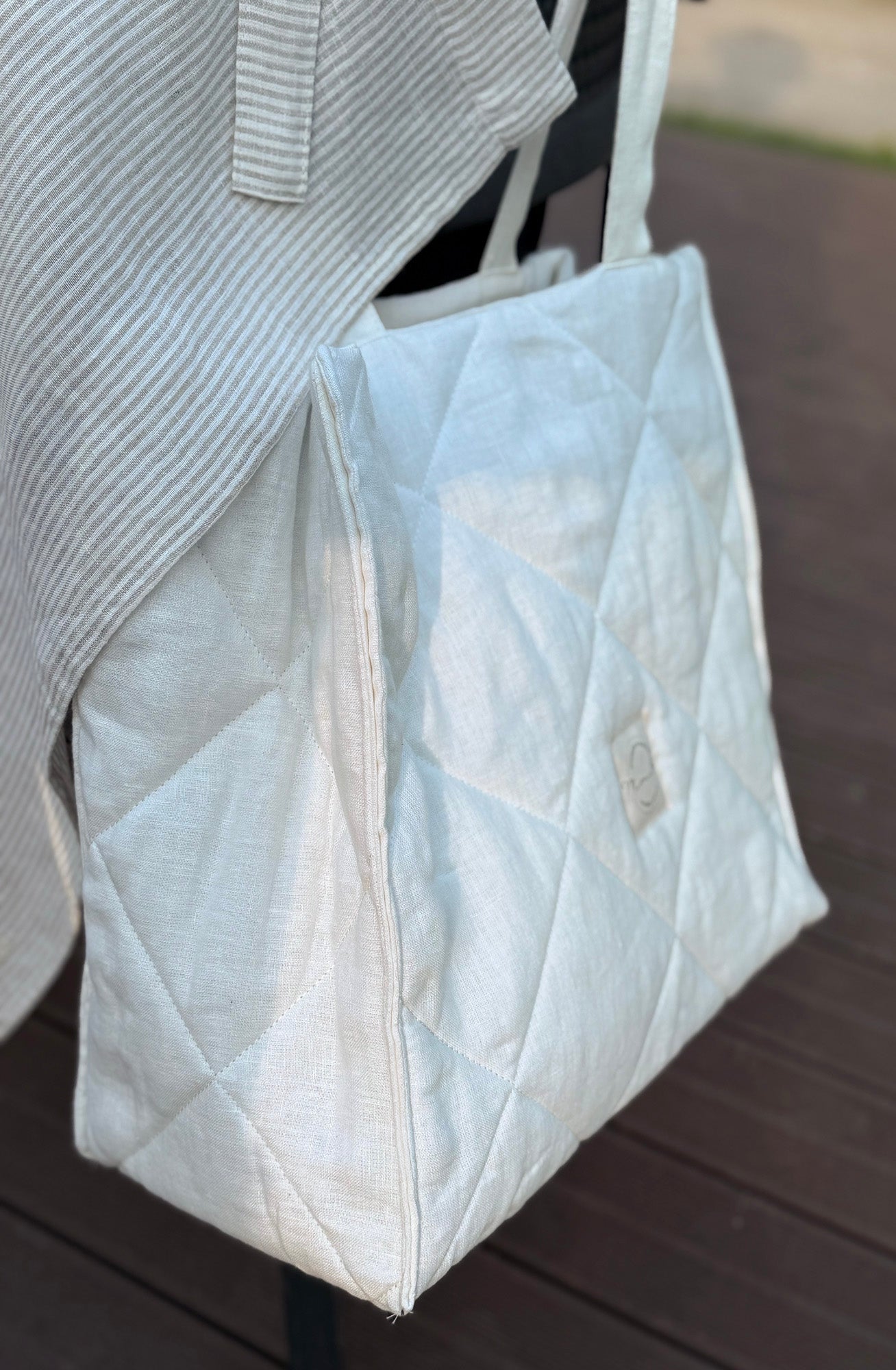 Rankinė - krepšys moterims iš 100% lino "SILEA"