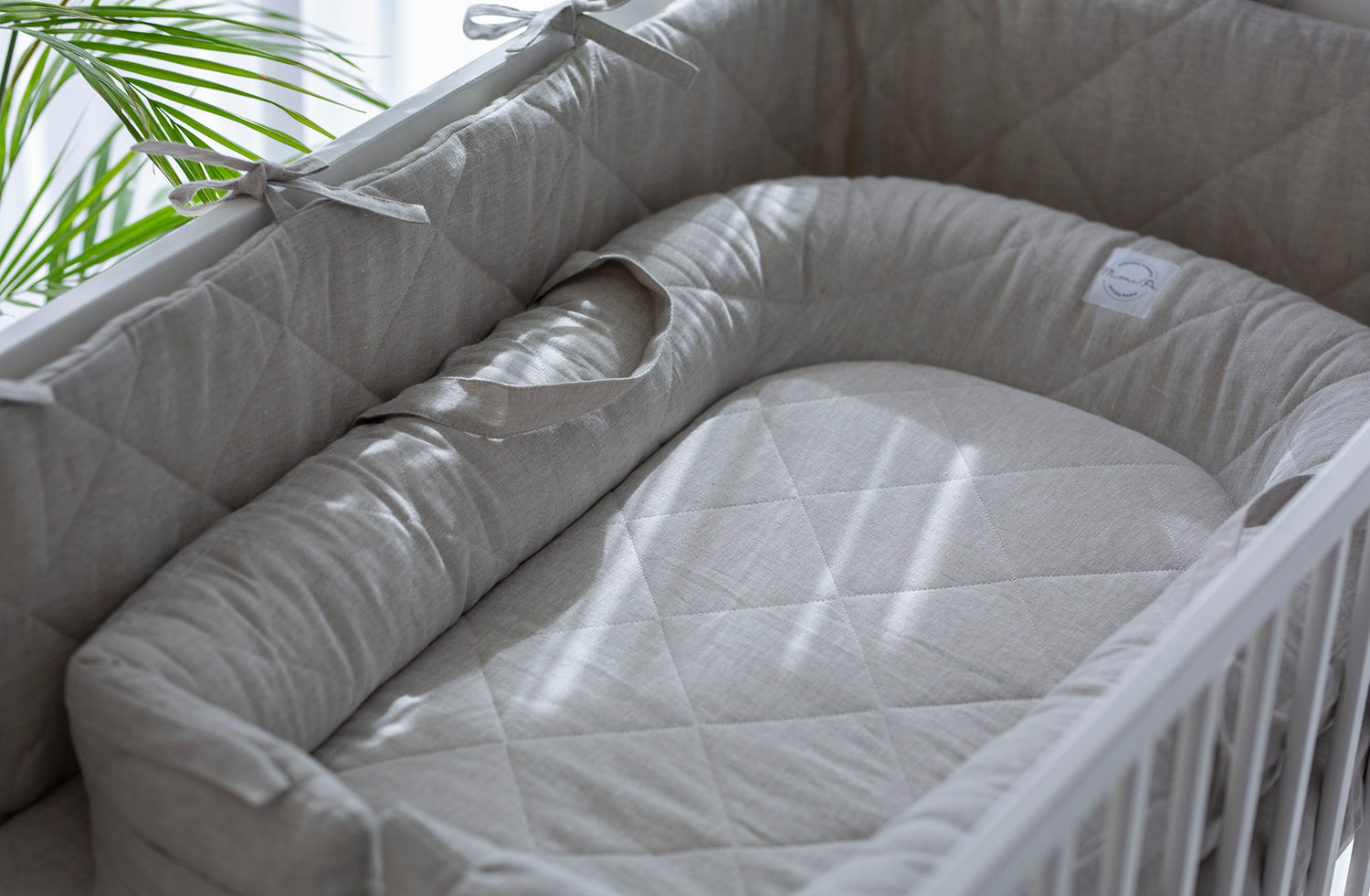 Lovytės apsaugėlės kūdikiams iš 100% lino "NUMA", patobulintos