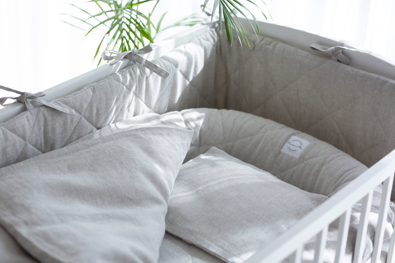 Lovytės apsaugėlės kūdikiams iš 100% lino "NUMA", patobulintos
