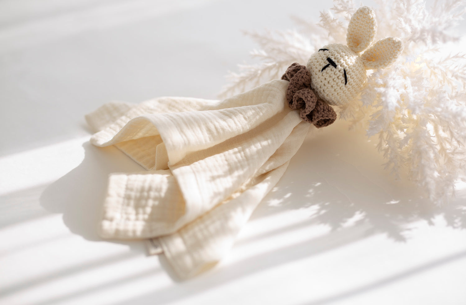 Muslino migdukas su nertu žaisliuku "Miegutis"