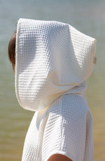 pončas - rankšluostis su gobtuvu iš vaflinio audinio vaikams ir suaugusiems