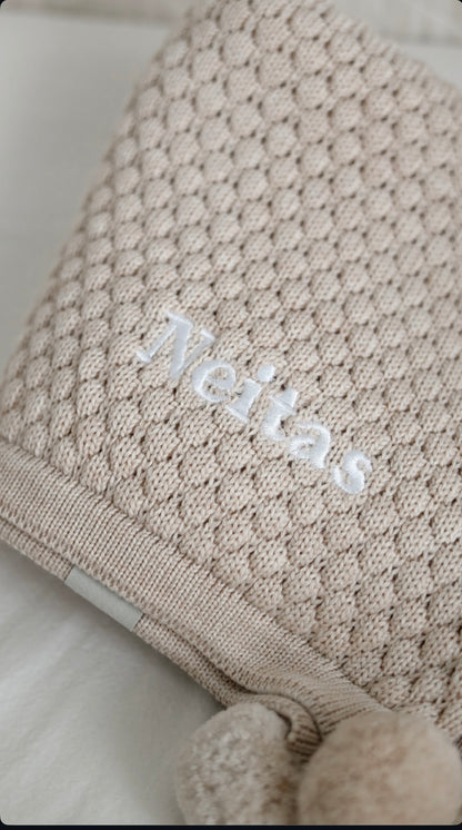 Merino vilnos pledukas "Koriukas smėlio"