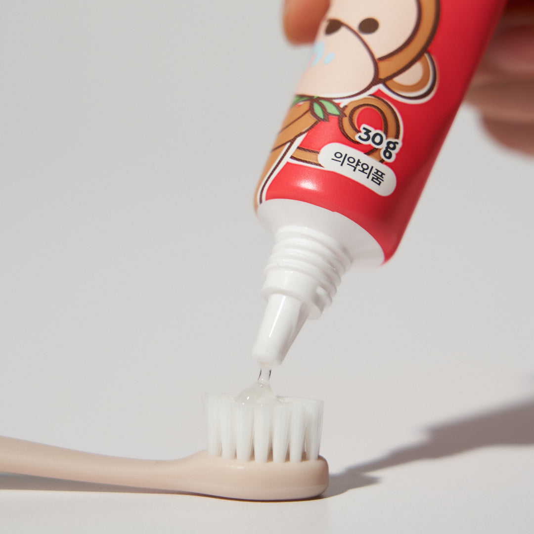 K-MOM dantų pasta vaikams be fluoro, braškių skonio, 30 g.