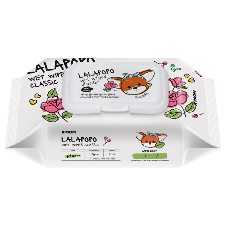 K-MOM Lalabebe Organiškos drėgnos servetėlės, CLASSIC, (100 vnt.)