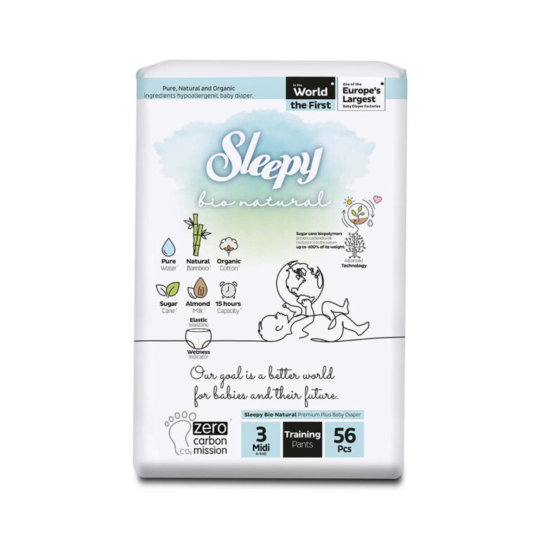 Sleepy “Bio Natural” sauskelnės-kelnaitės