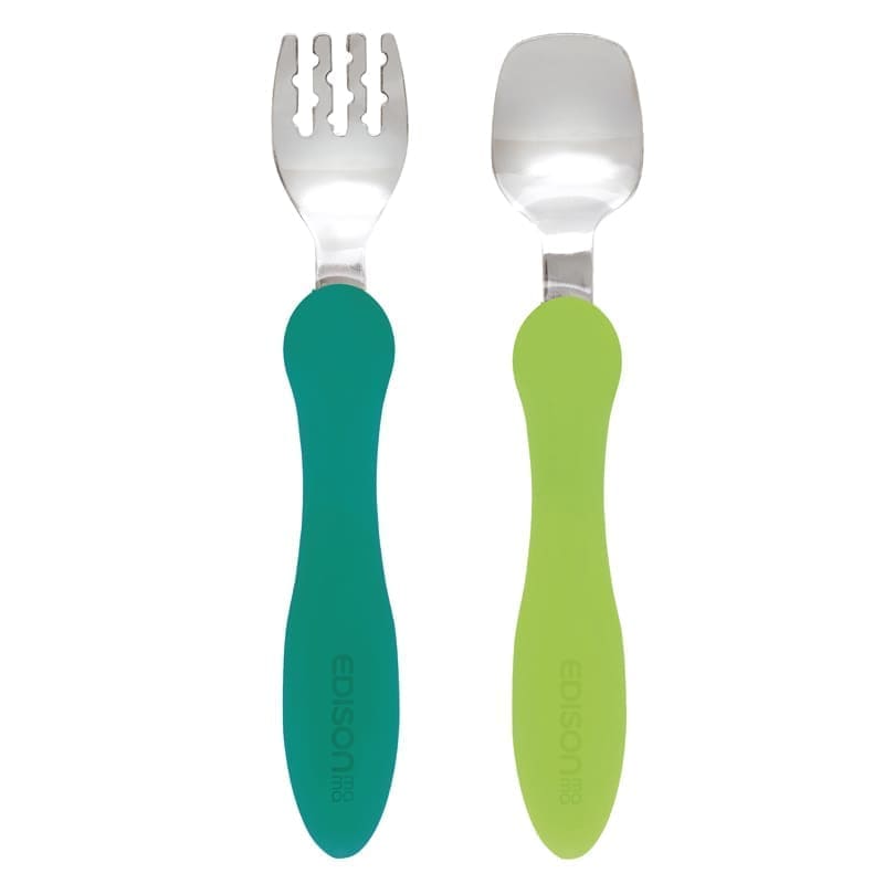 EDISONmama Stalo įrankiai MINI, nuo 12 mėn. MINT/LIME