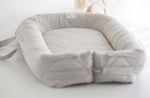 Premium 100% lino lizdelis - gultelis kūdikiams su tvirtu pagrindu "NUMA"