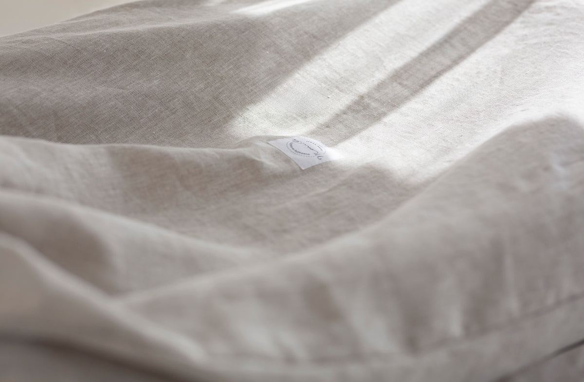 Premium 100% lino lizdelis - gultelis kūdikiams su tvirtu pagrindu "NUMA"