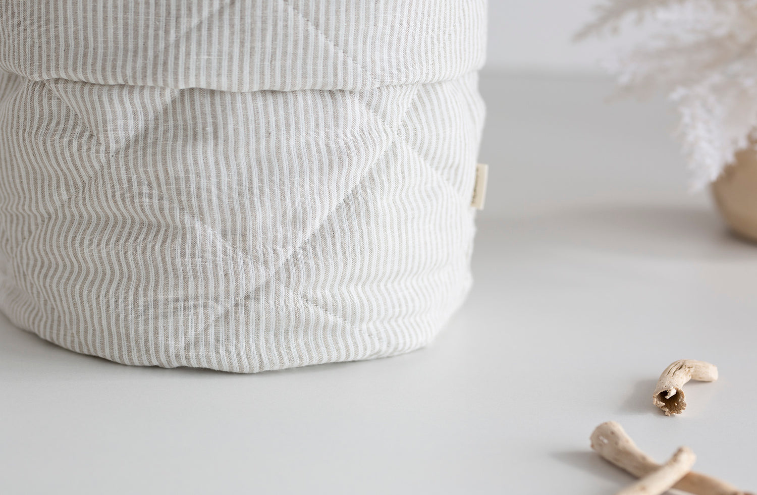 Daiktų laikymo krepšelis iš 100% lino "ALBA"