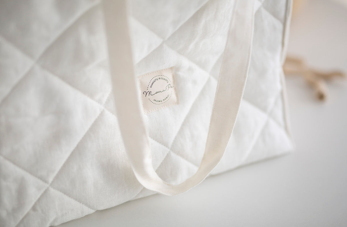 Premium 100% lino rankinė - krepšys moterims "SILEA"