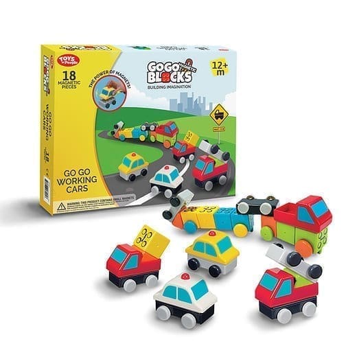 People Blocks Magnetinis konstruktorius "Judantys automobiliai" / Amžius: 12 mėn.+