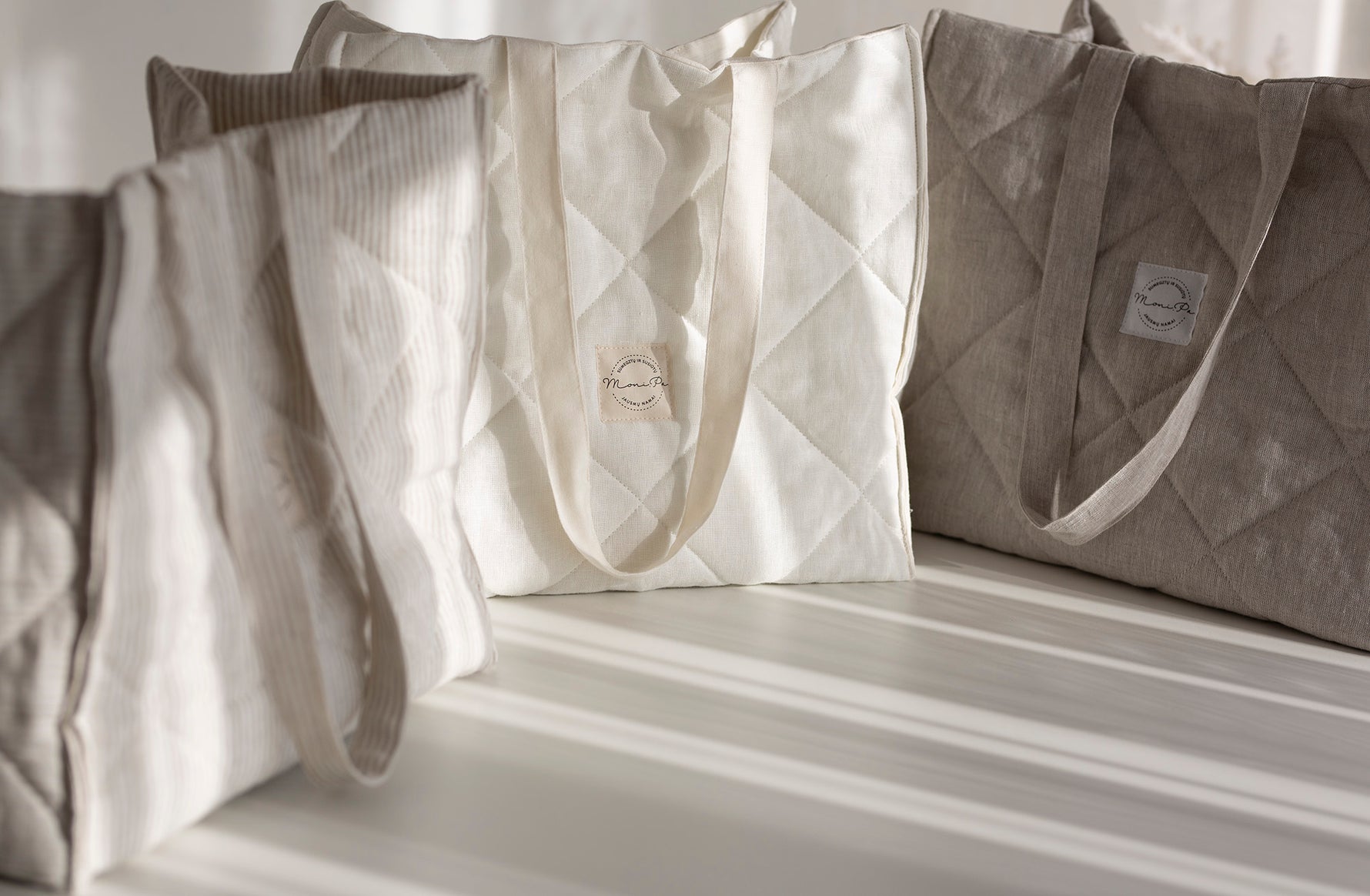 Premium 100% lino rankinė - krepšys moterims 